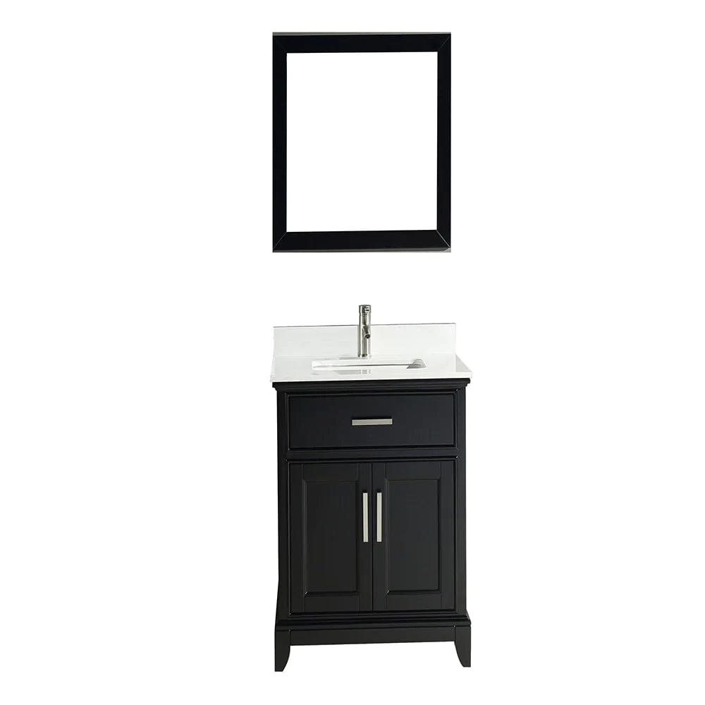 24 in. Single Sink Bathroom Vanity Set in Espresso