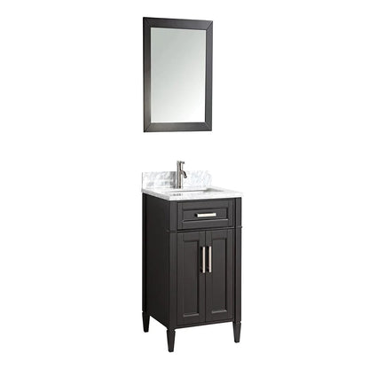 30 in. Single Sink Bathroom Vanity Set in Espresso,Carrara Marble Stone Top - Decohub Home