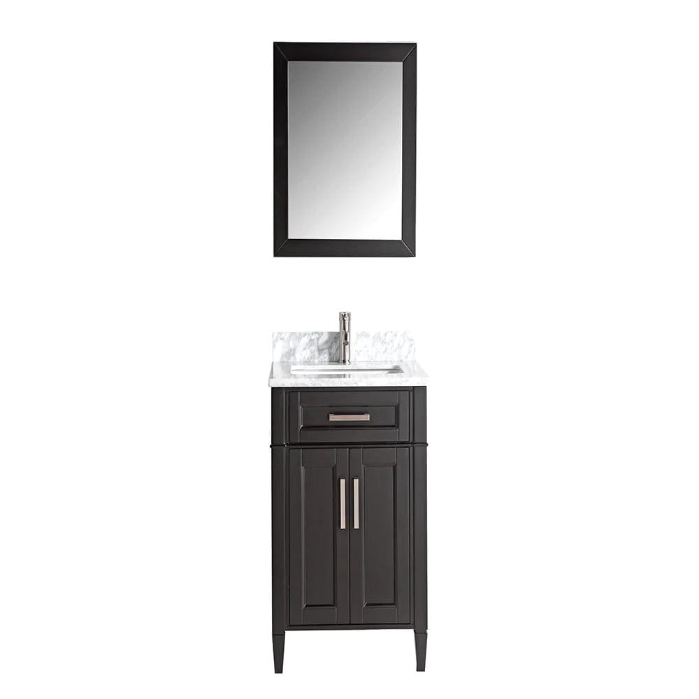 30 in. Single Sink Bathroom Vanity Set in Espresso,Carrara Marble Stone Top - Decohub Home