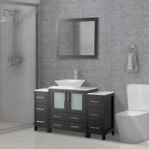 54 in. Single Sink Bathroom Vanity Combo Set in Espresso - Decohub Home