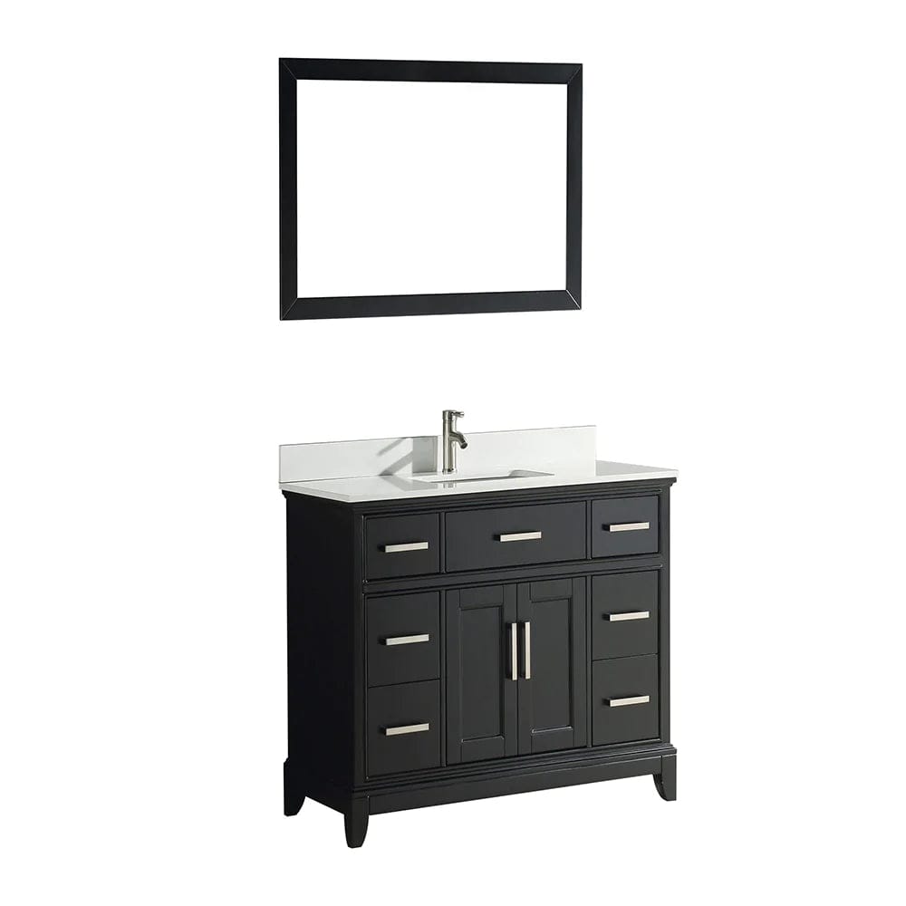 Juego de tocador de baño con lavabo doble de 60 pulgadas en color espresso