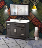 60 in. Double Sink Bathroom Vanity Set in Espresso - Decohub Home