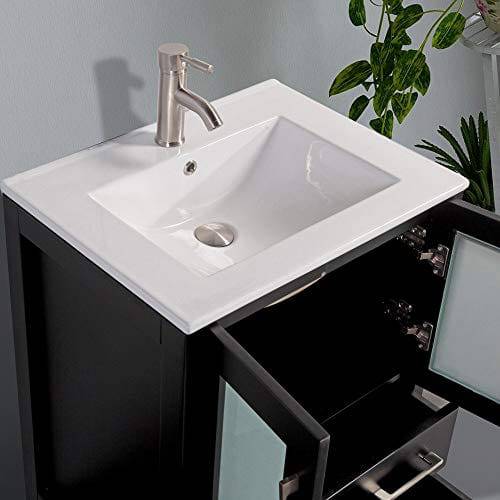 Ocean Royal 60 in. Espresso Double Sink Vanity with 7 Drawers