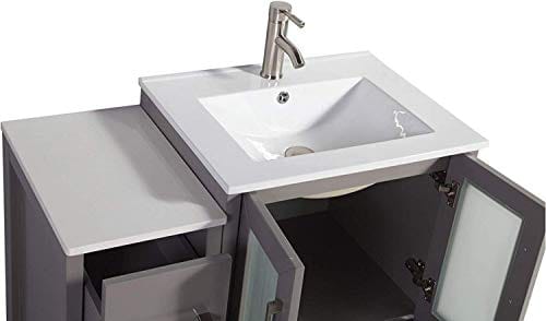 Ocean Royal 60 in. Espresso Double Sink Vanity with 7 Drawers