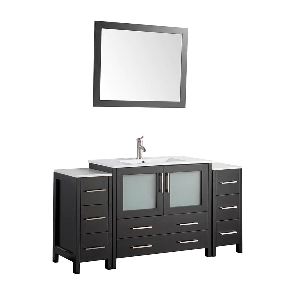 Ocean Royal 60 in. Espresso Single Vanity Set with Mirror