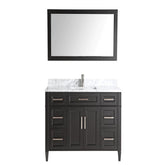 60 in. Single Sink Bathroom Vanity Set in Espresso ,Carrara Marble Stone Top - Decohub Home