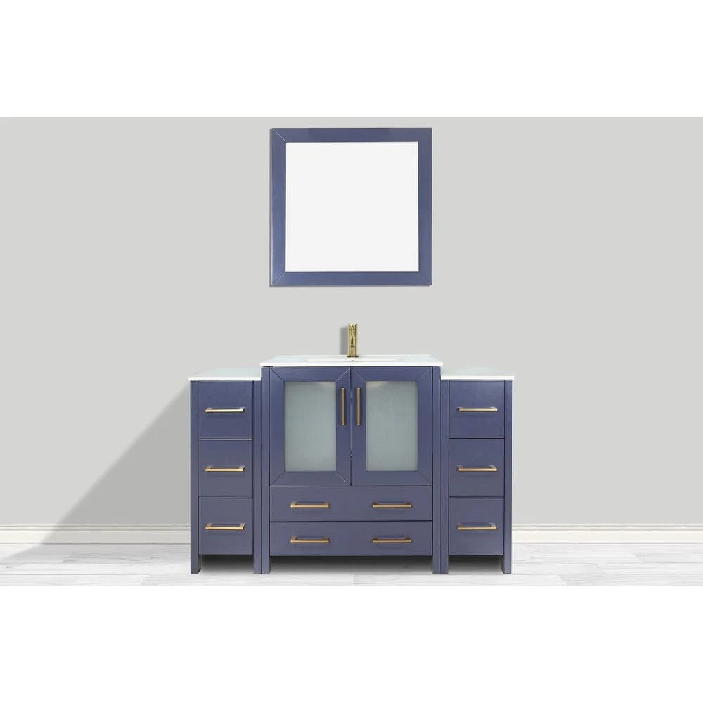 Ocean Royal 48 in. Espresso Single Sink Vanity with 8 Drawers