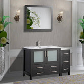 48 in. Single Sink Modern Bathroom Vanity Compact Set in Espresso - Decohub Home