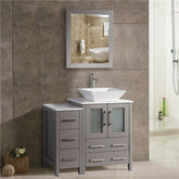 36 in. Single Sink Bathroom Vanity Combo Set in Gray - Decohub Home