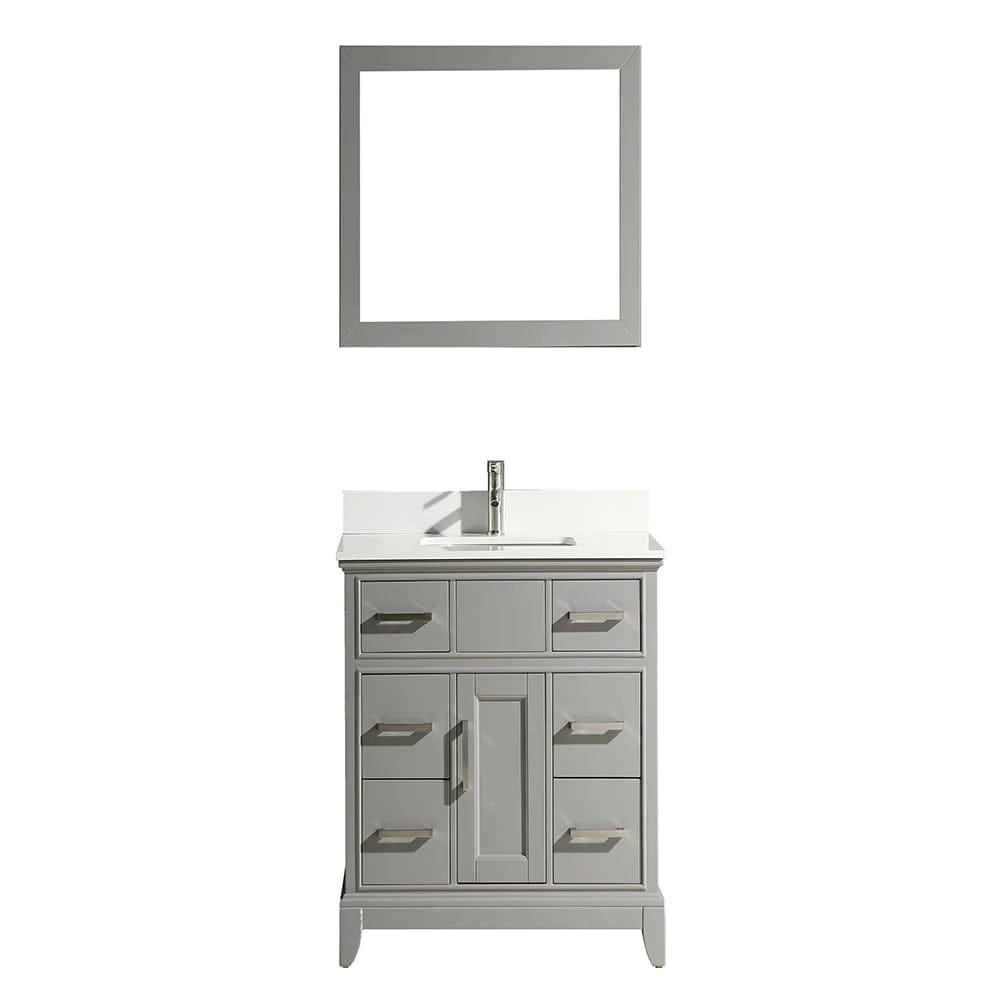 Juego de tocador de baño con lavabo individual de 36 pulgadas en gris