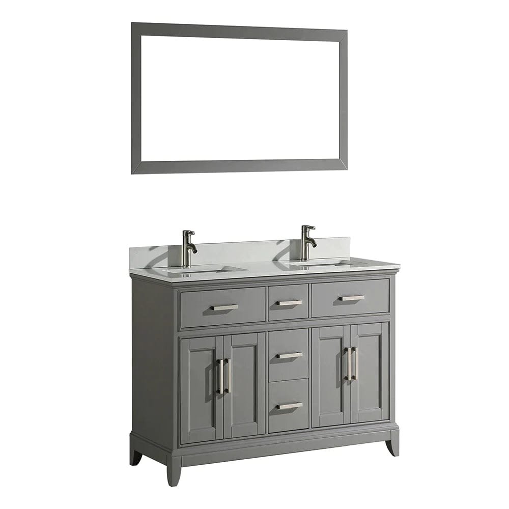 Ocean Royal 60 in. Gray Double Sink Vanity Set with Mirror