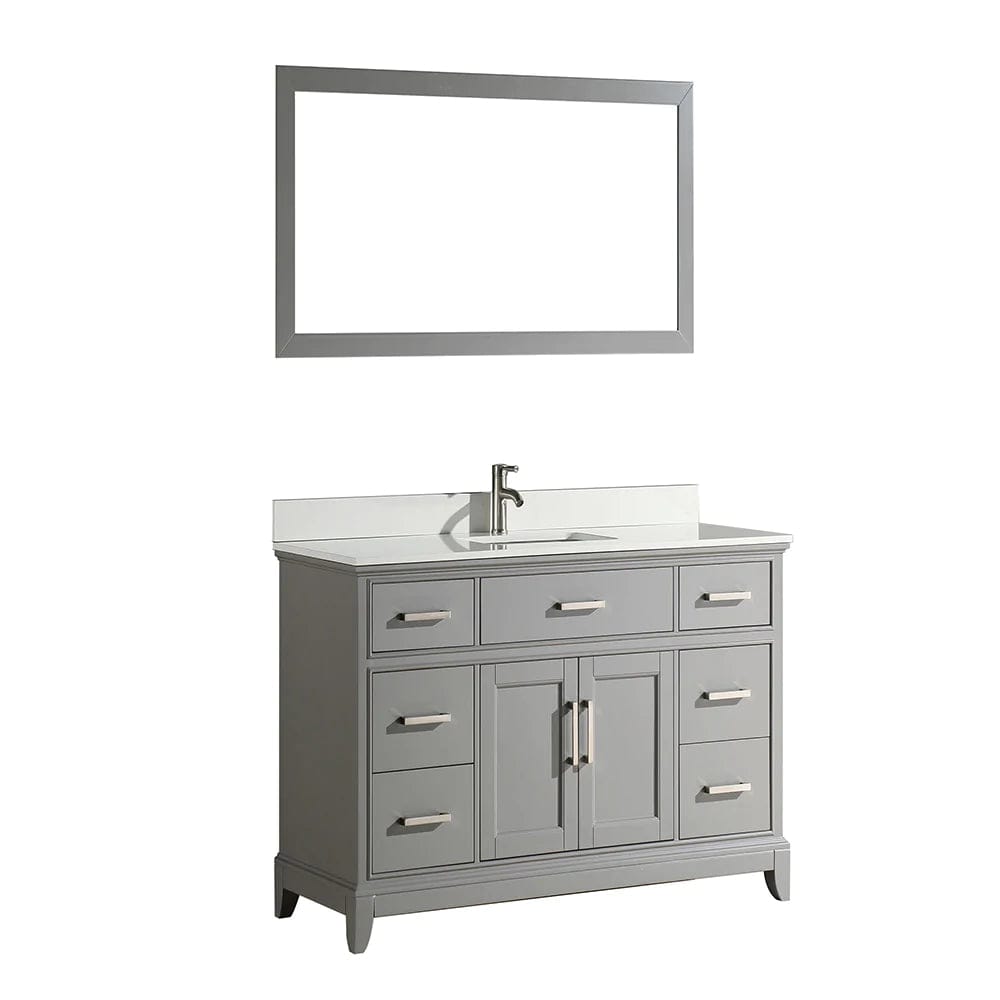 Ocean Royal 60 in. Gray Single Sink Vanity Set with Mirror