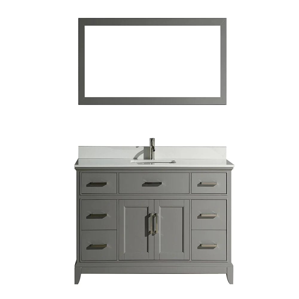Ocean Royal 60 in. Gray Single Sink Vanity Set with Mirror