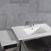 48 in. Single Sink Modern Bathroom Vanity Compact Set in Gray - Decohub Home