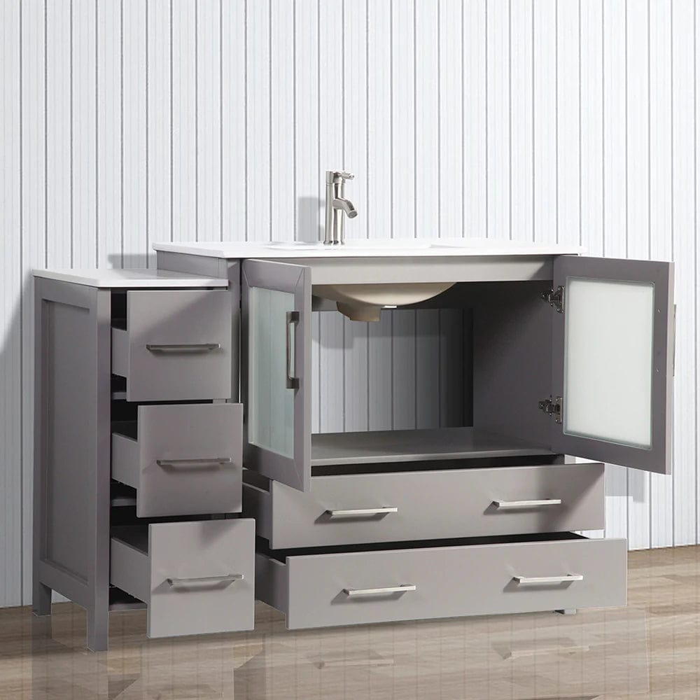 Ocean Royal 48 in. Gray Single Vanity Set with Mirror