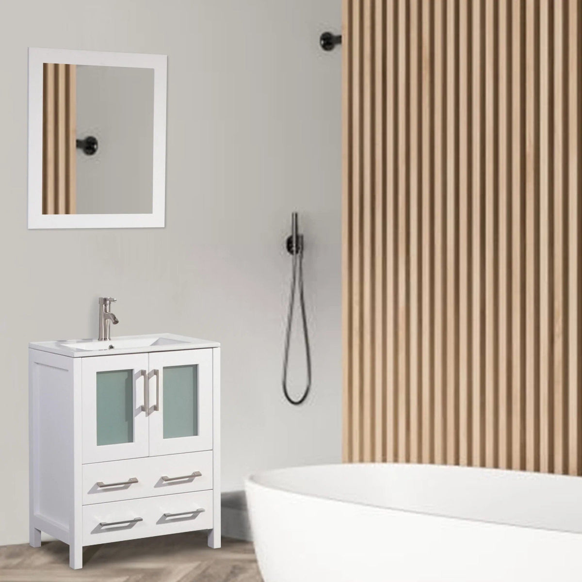 Ocean Royal 24 in. White Single Sink Vanity with 2 Drawers