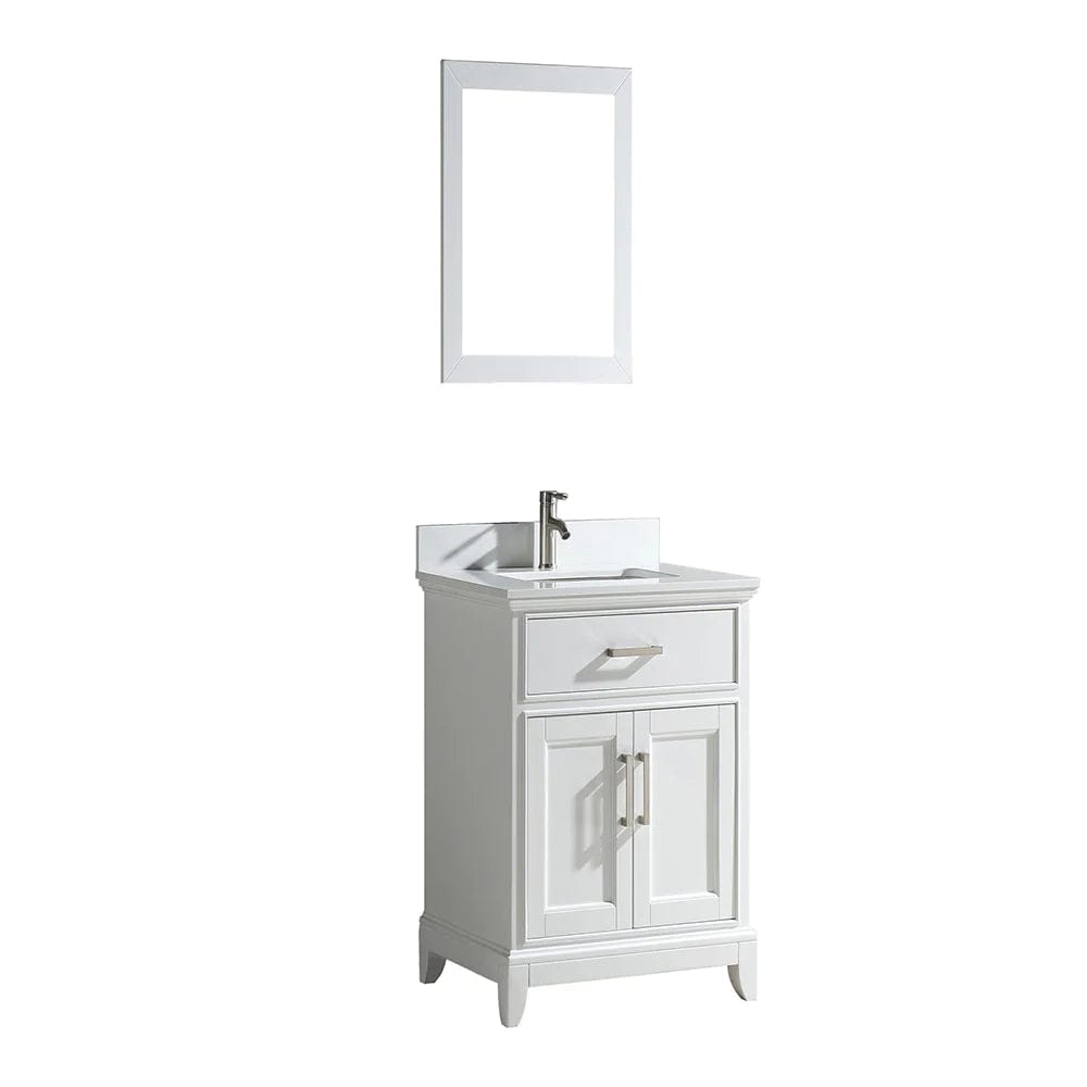 Juego de tocador de baño con lavabo individual de 30 pulgadas en color blanco