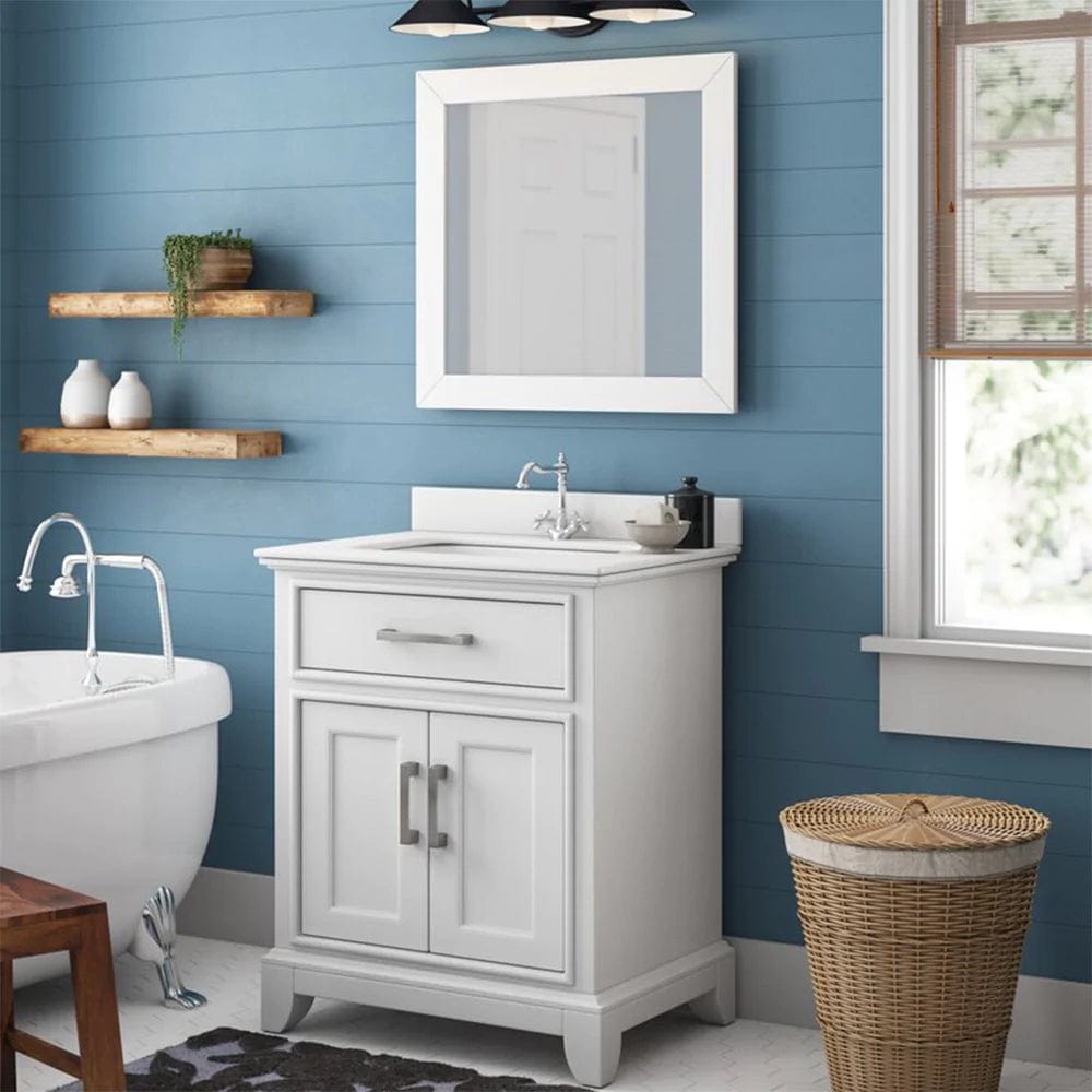 Ocean Royal 30 in. White Single Sink Vanity Set with Mirror
