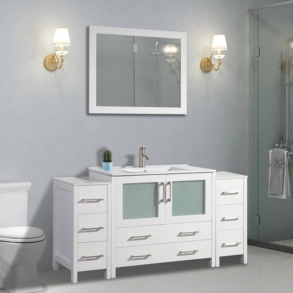 Ocean Royal 60 in. White Single Vanity Set with Mirror