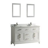 72 in. Double Sink Bathroom Vanity Set in White - Decohub Home