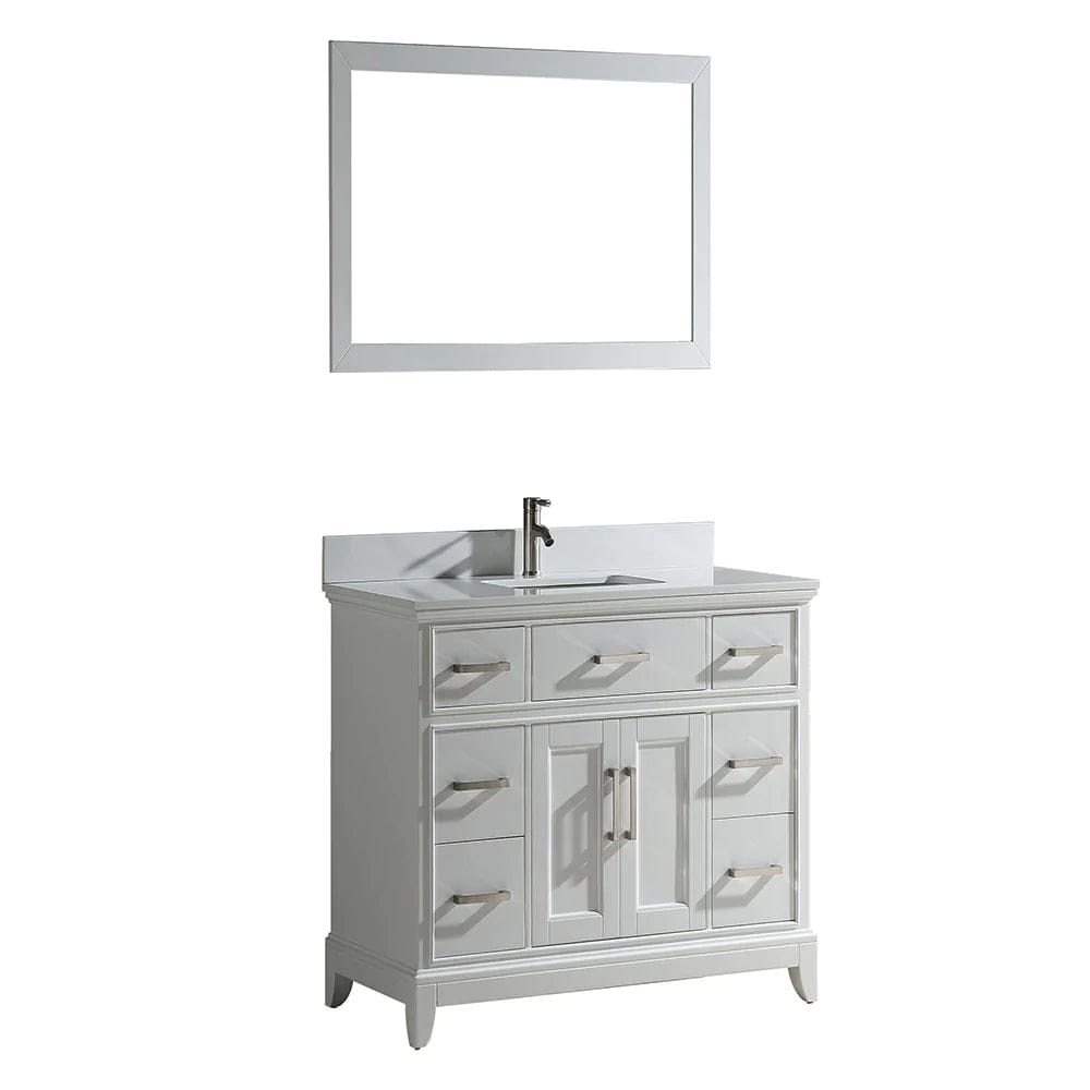 Juego de tocador de baño con lavabo individual de 48 pulgadas en color blanco
