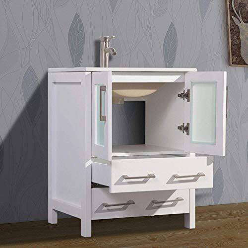 Ocean Royal 48 in. White Single Sink Vanity with 8 Drawers