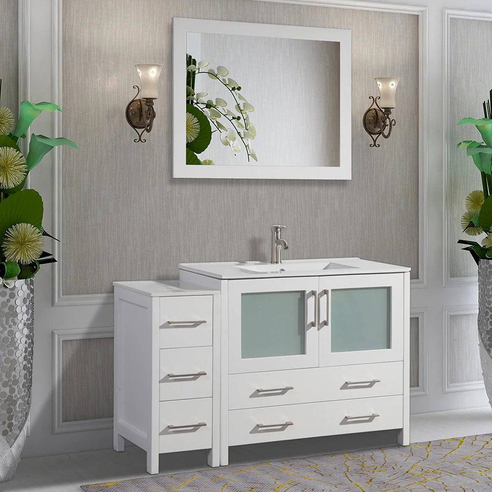 Ocean Royal 48 in. White Single Vanity Set with Mirror