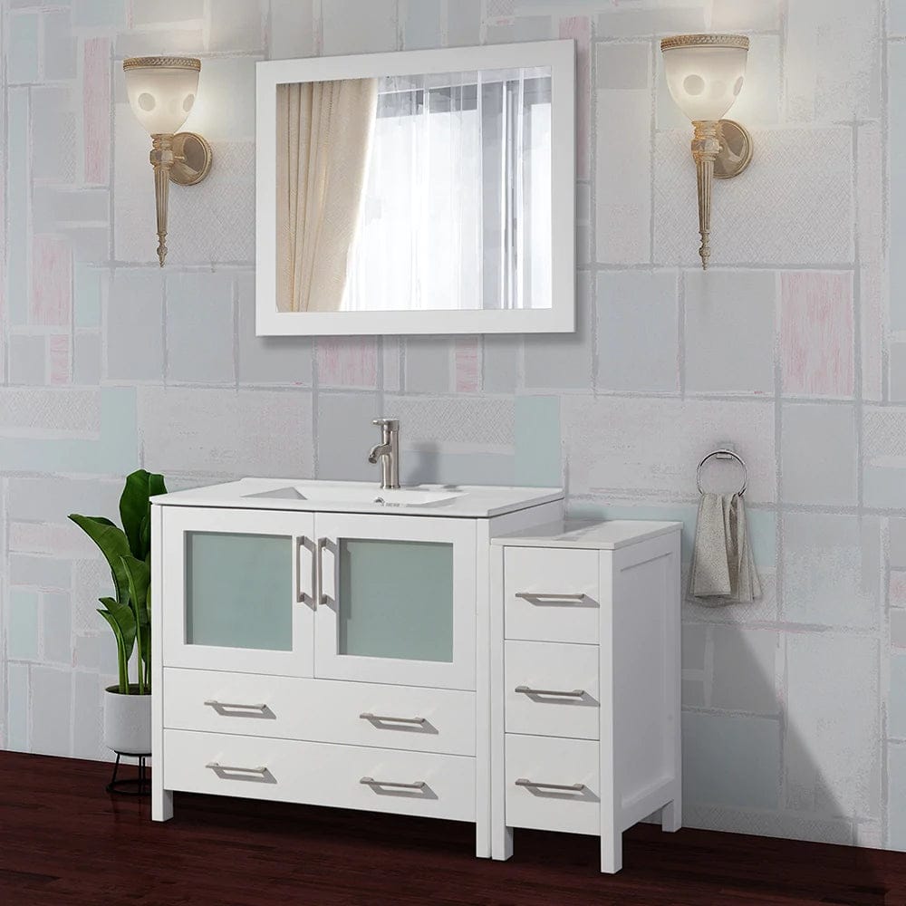Ocean Royal 48 in. White Single Vanity Set with Mirror