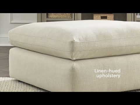 Load video: Elyza Linen 3-Piece Chaise Sectional