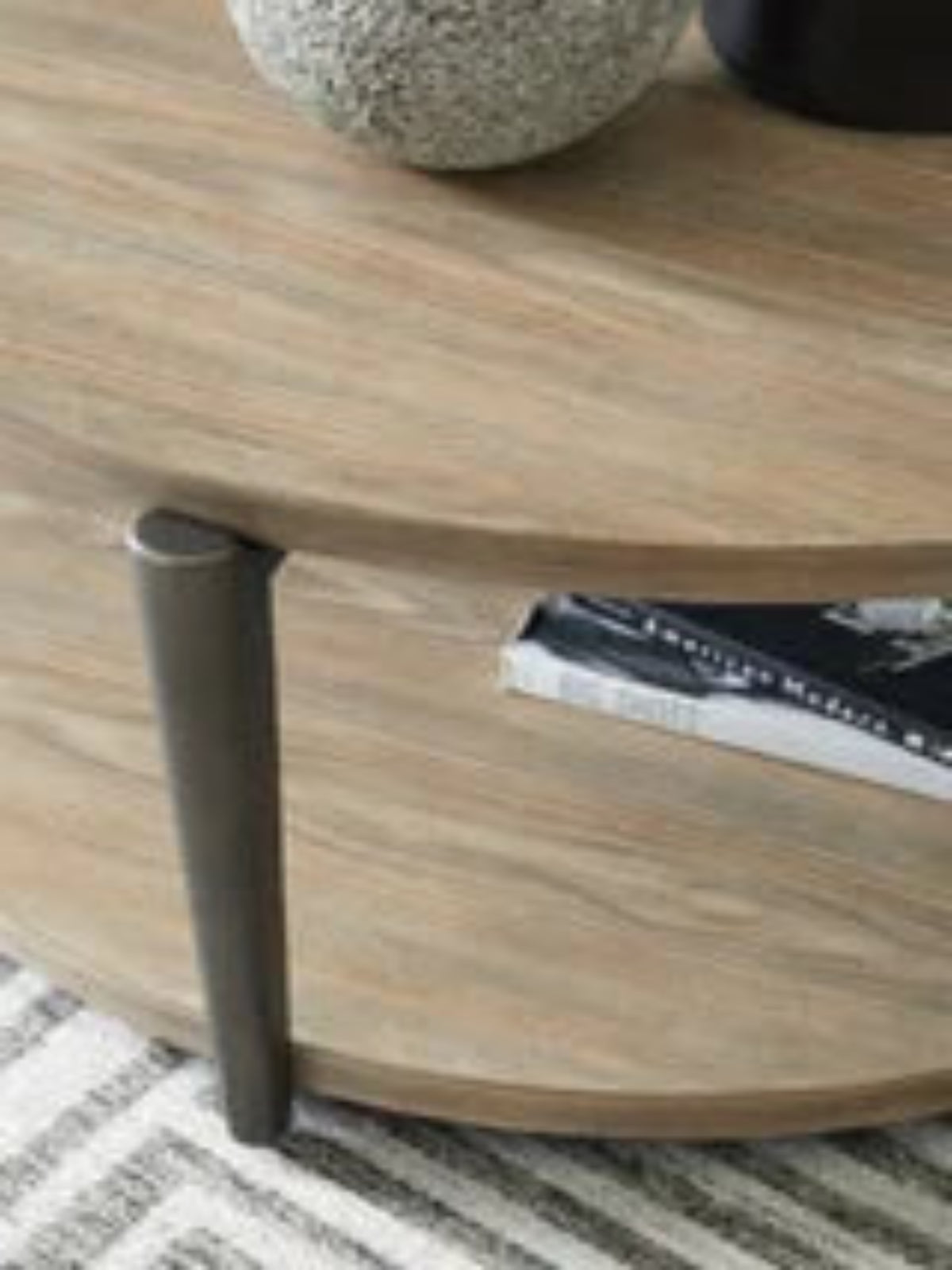 Dyonton Light Brown Round Coffee Table