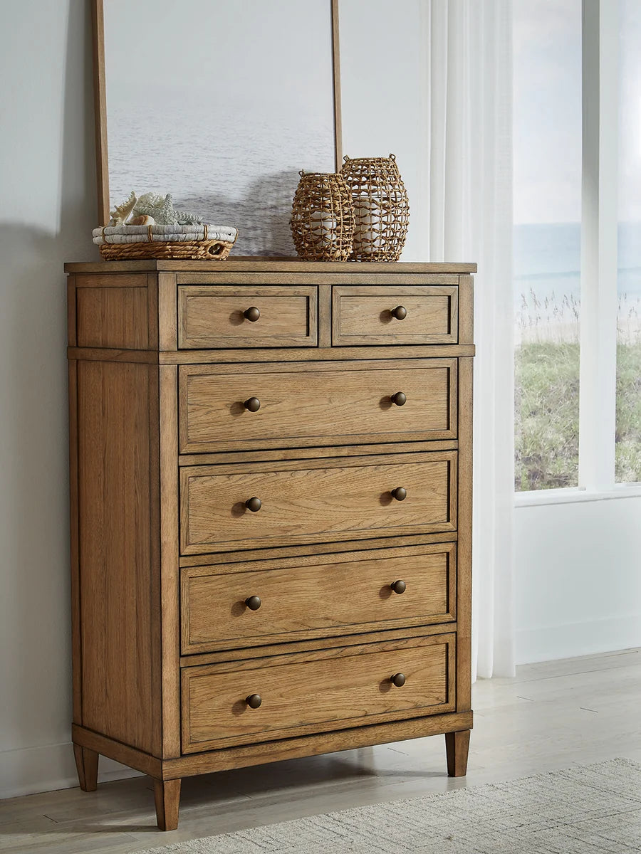 Sharlance Light Brown Upholstered Panel Bedroom Set