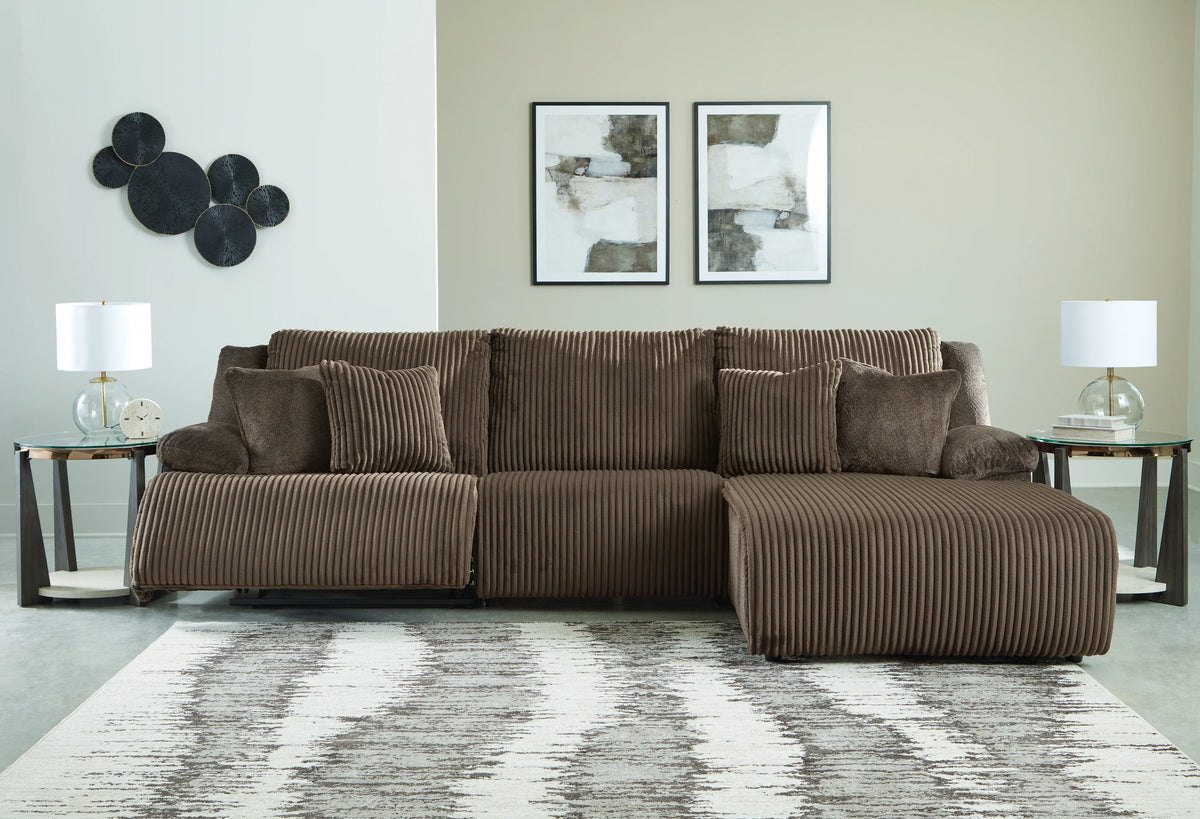 Top Tier 3-Piece Reclining Chaise Sectional