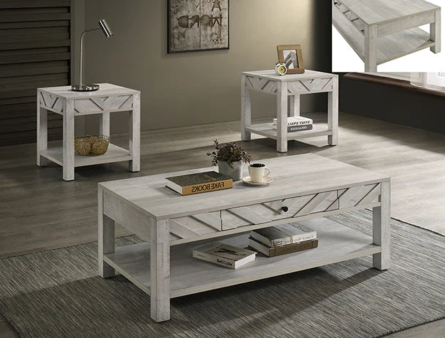 Valor Beige 3-Piece Coffee & End Table Set