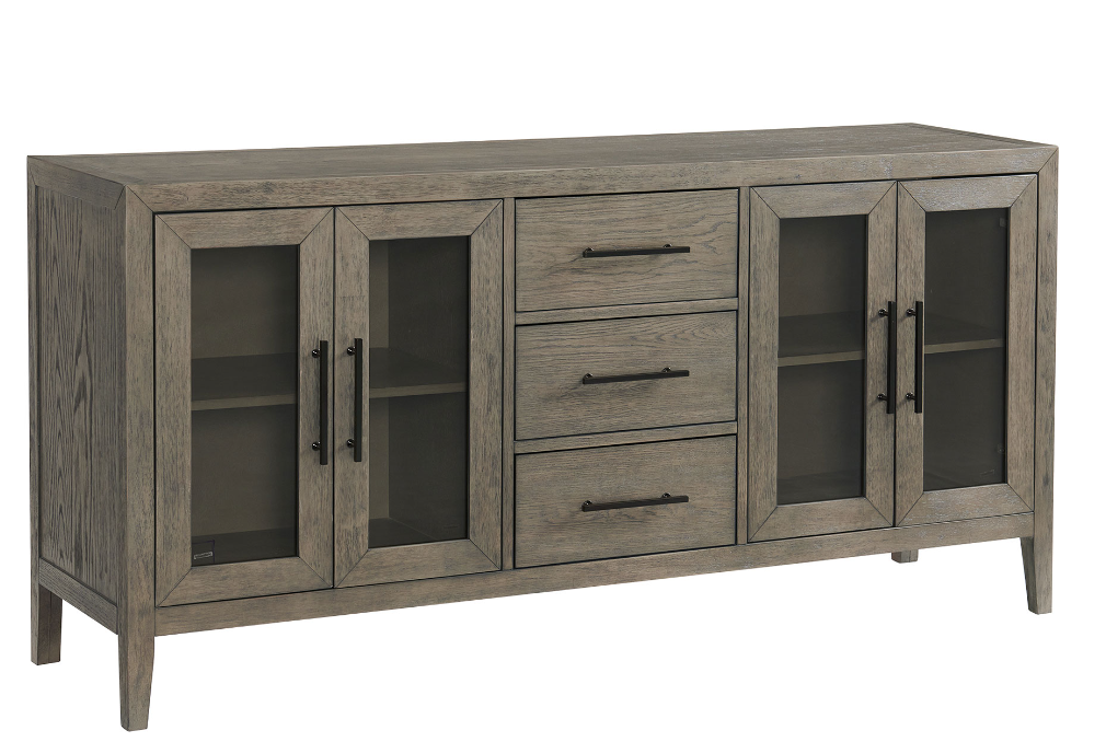 Versailles Gray Round Dining Set & Buffet Options