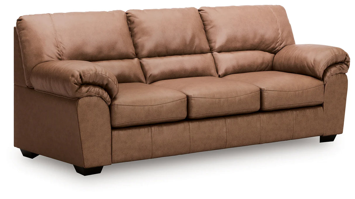WillowBend Faux Leather Sofa, Brown or Caramel