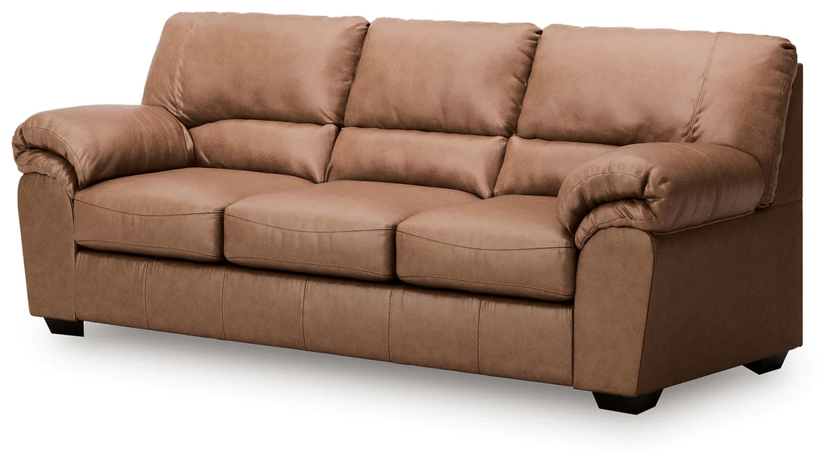 WillowBend Faux Leather Sofa, Brown or Caramel