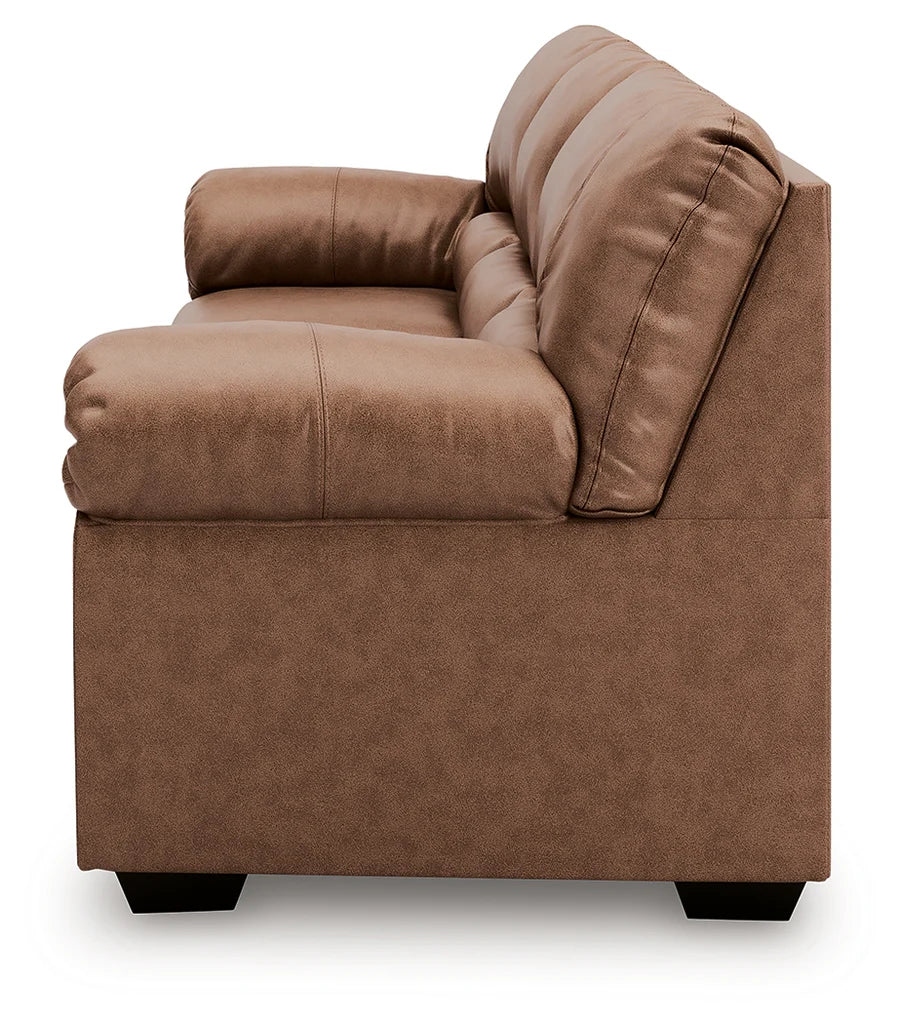 WillowBend Faux Leather Sofa, Brown or Caramel