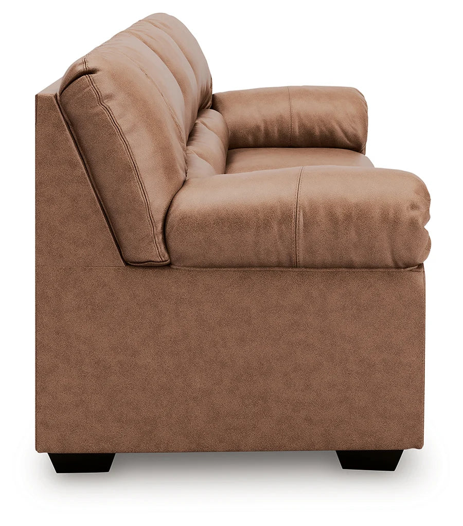 WillowBend Faux Leather Sofa, Brown or Caramel