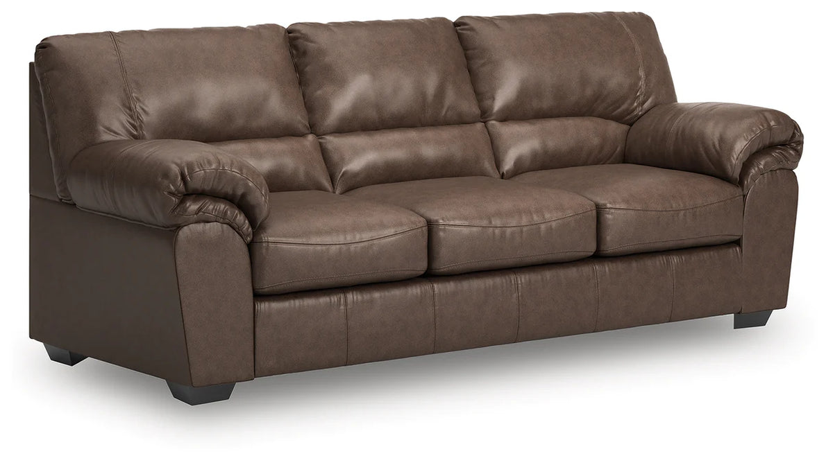 WillowBend Faux Leather Sofa, Brown or Caramel