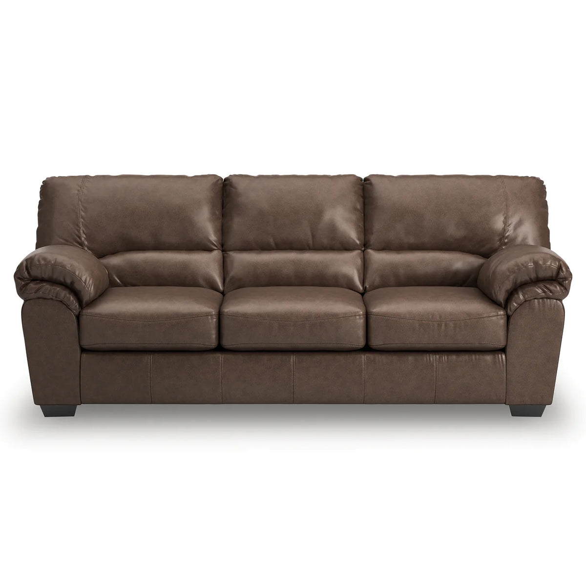 WillowBend Faux Leather Sofa, Brown or Caramel