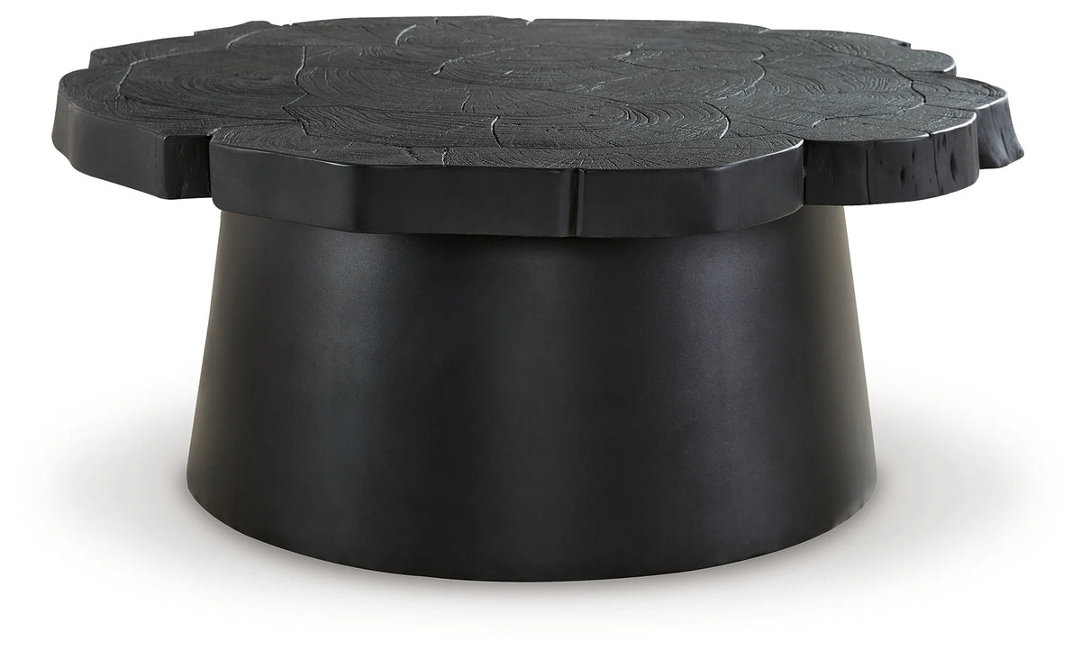 Wimbell Black Live-Edge Coffee Table
