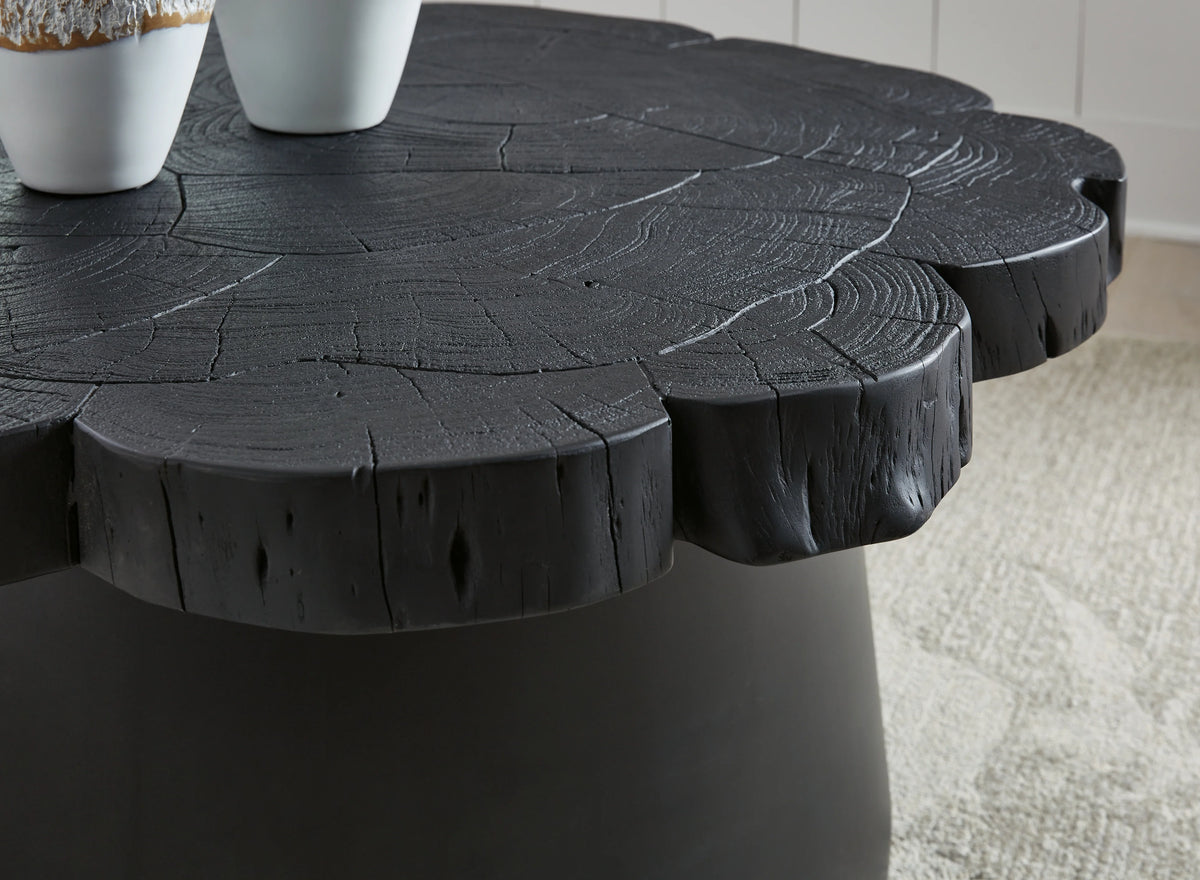 Wimbell Black Live-Edge Coffee Table