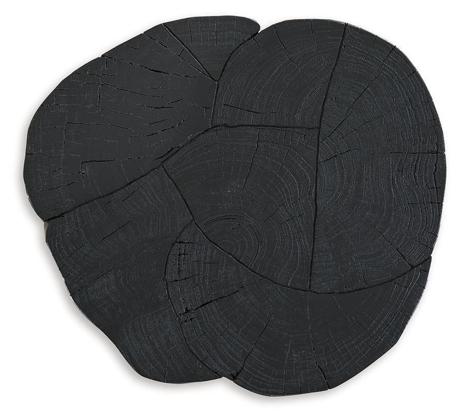 Wimbell Black Live-Edge End Table