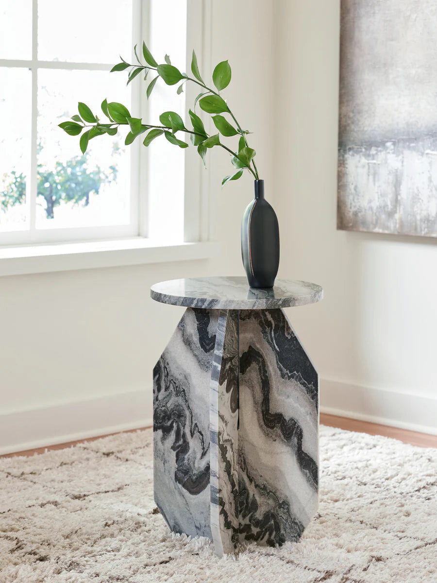 Wrenlane Multicolor Marble Accent Table