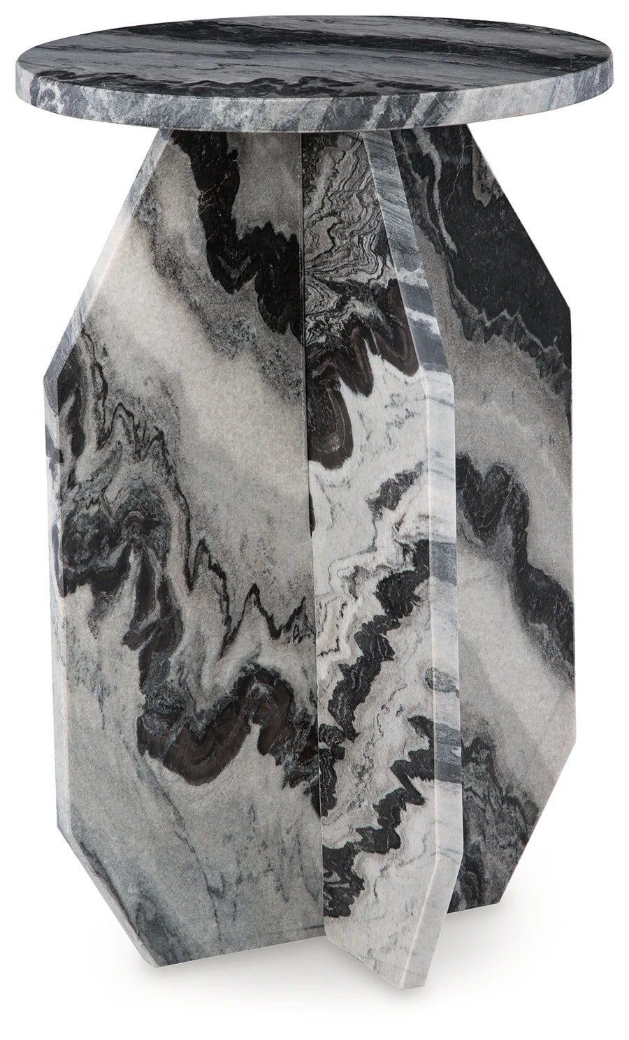 Wrenlane Multicolor Marble Accent Table