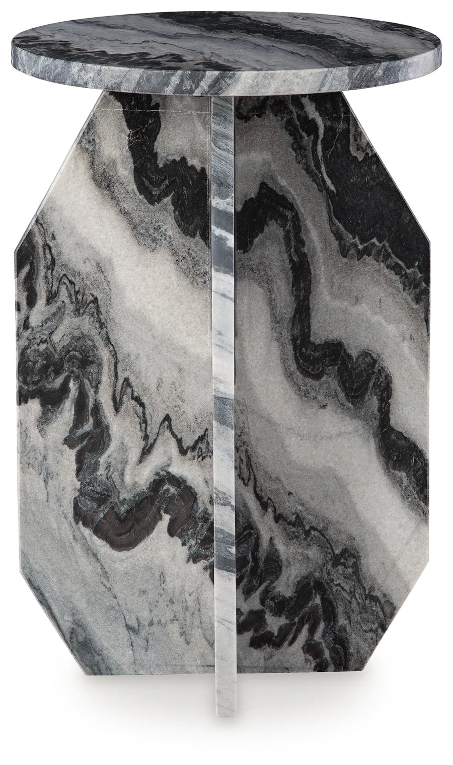 Wrenlane Multicolor Marble Accent Table