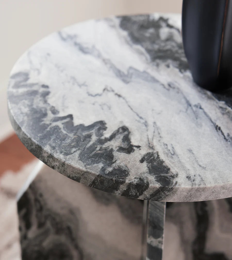 Wrenlane Multicolor Marble Accent Table