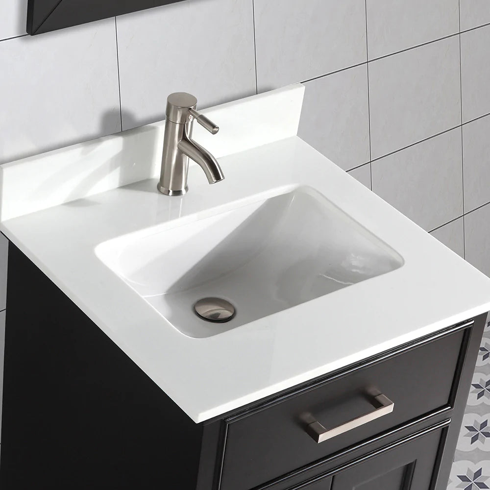 Ocean Royal 30 in. Espresso Single Sink Vanity Set with Mirror